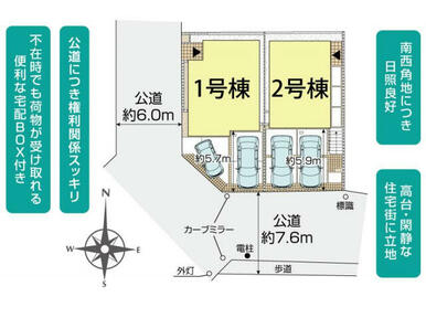 横須賀市ハイランド4丁目2棟 区画図