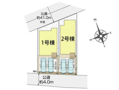 茅ヶ崎市赤羽根2棟 区画図