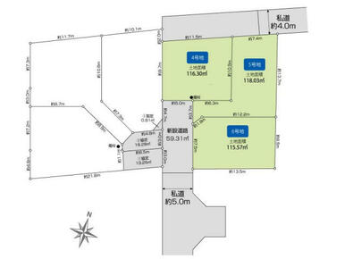 東村山久米川6区画 区画図