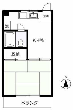 広めの１Ｋ　約２３．１８平米