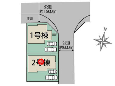 厚木市鷲尾2丁目2棟 区画図