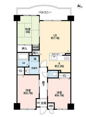 ３ＬＤＫ　通風良好