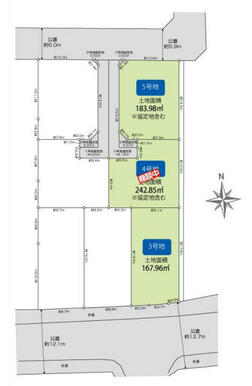 大野城市大城3丁目7区画　区画図