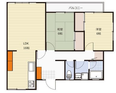 中央に玄関を配置し、使いやすく空間に余裕を感じるセンターイン型の間取りです