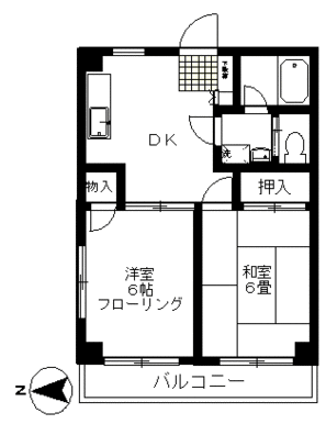 １フロア２世帯、角部屋