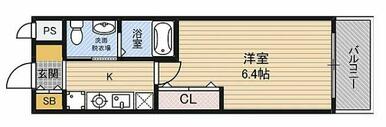 バストイレ別、大きなクローゼットがあるので便利