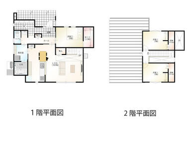 １階建物面積：７１．０７㎡（２１．４９坪）　　２階建物面積：２４．８４㎡（７．５１坪）