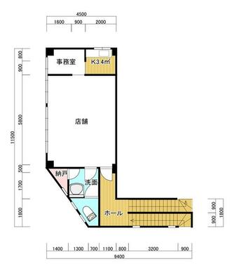 階段・ホール部分は契約面積には含みません。