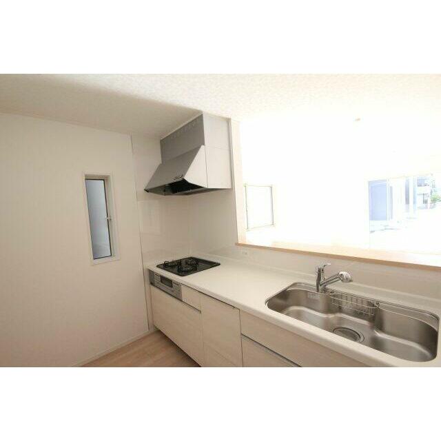 3口コンロにグリル付き