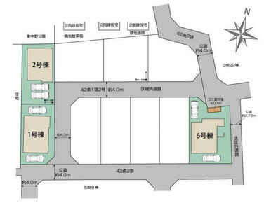 さいたま市見沼区南中野ガーデンパーク4期6棟 区画図