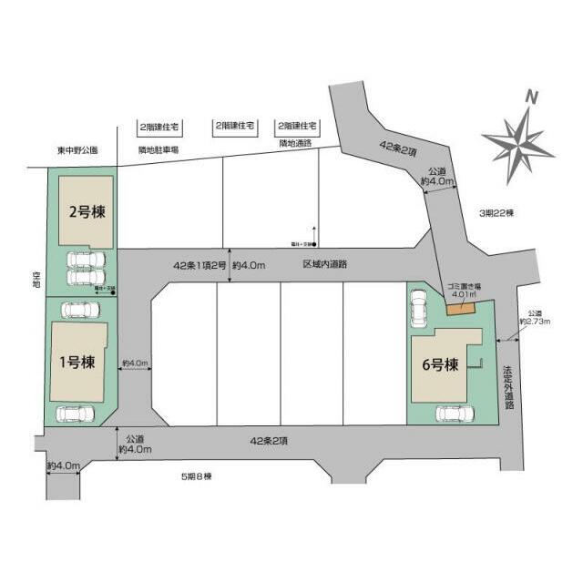 さいたま市見沼区南中野ガーデンパーク4期6棟 区画図