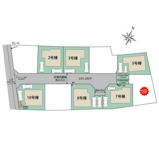 市川市国府台3丁目10棟 区画図