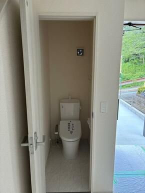 ここが毎日の健康チェックスペースになります（トイレ）（2号棟）
