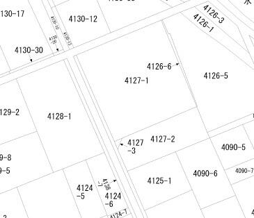 地番：４１２７－２，４１２７－３　※地積測量図無し