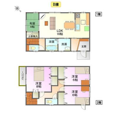 使い勝手の良い４ＬＤＫの間取りです。