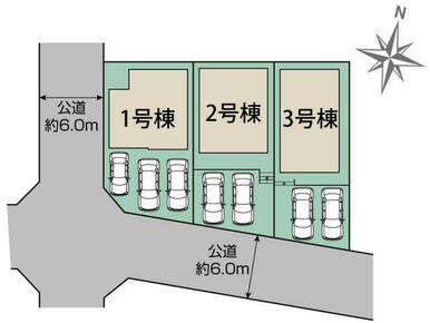 尾張旭市北本地ケ原町3丁目3棟 区画図