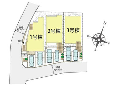 中郡二宮町二宮3棟　区画図