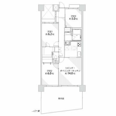 ３ＬＤＫ＋床下収納庫＋専用庭