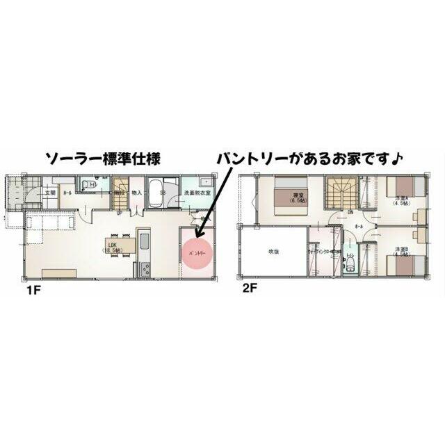 キッチン裏には大きなパントリーがあり、日用品のストックもしっかり収納できます。