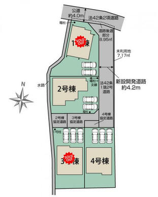 坂戸市元町4棟 区画図