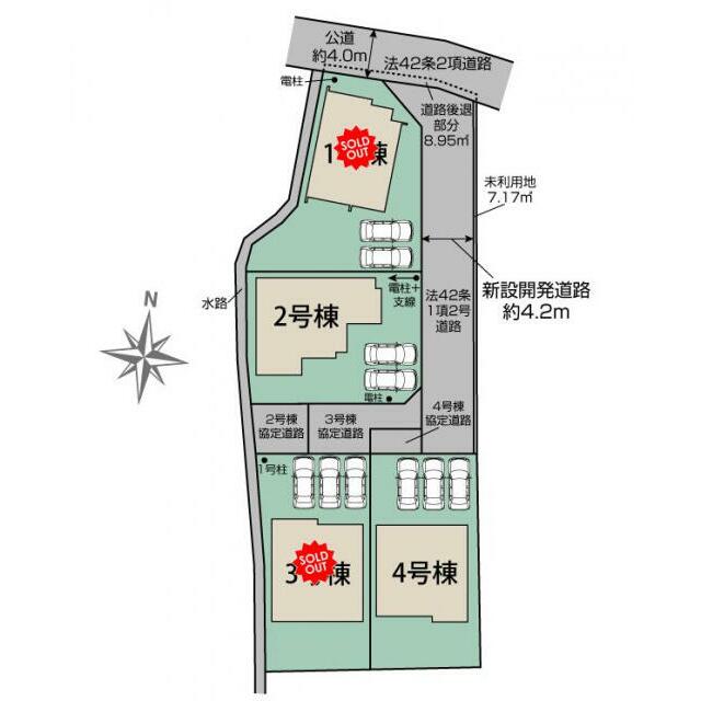 坂戸市元町4棟 区画図