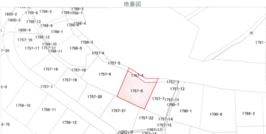 地番図（赤枠）