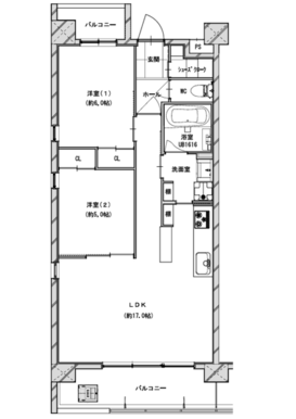 号室によっては左右反転する場合があります。