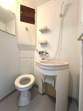 シャワールームに洗面所とトイレがあります