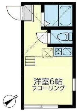 ２０１　洋室６帖＋ロフト６．６５㎡・ロフト高１．４ｍ