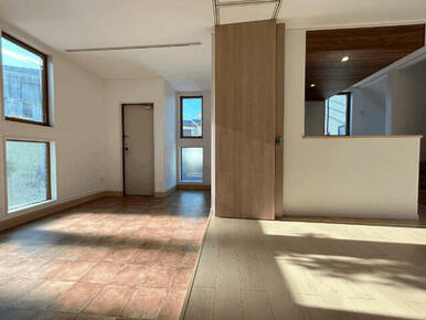 リビングに繋がる土間スペースの使い方は自由自在