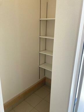 部屋をすっきりさせるのに欠かせない収納。まめに整理整頓したくなる！（1号棟）