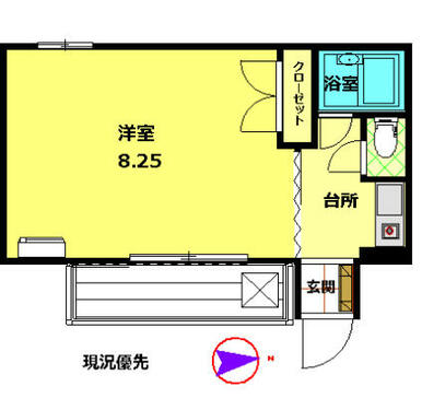 駅徒歩１３分・広い１Ｋ