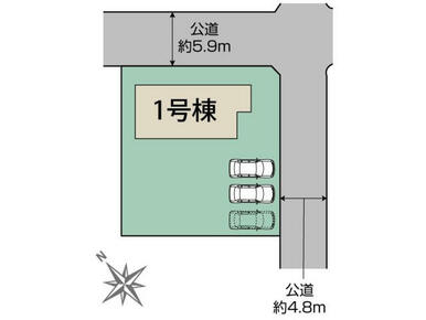 福津市宮司6丁目1棟 区画図