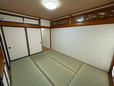 １階北西和室（２）照明交換とエアコン含むコンセント新設をおこないました