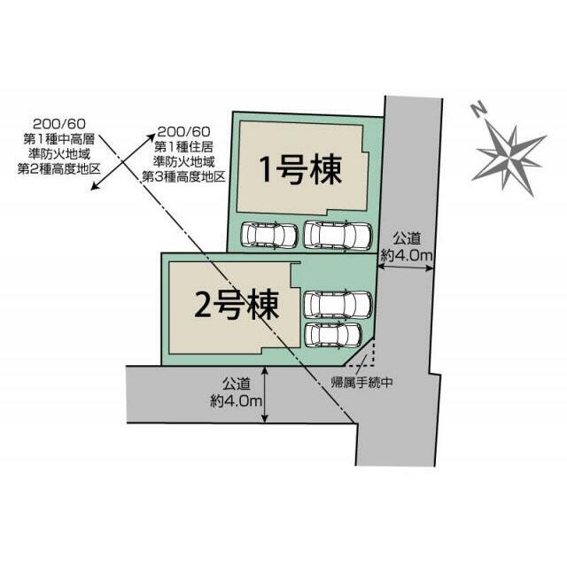 茅ケ崎市円蔵3期2棟 区画図