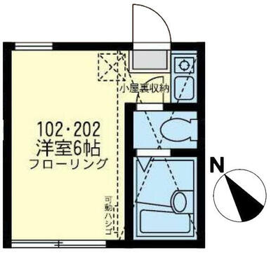 ２０２　洋室６帖＋ロフト４帖・ロフト高１．４ｍ