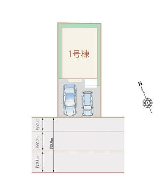 全体区画図　商業施設が徒歩圏内に揃った便利な立地の限定１棟分譲です！