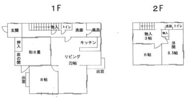 ４ＬＤＫのゆったり設計（増築部分未登記）