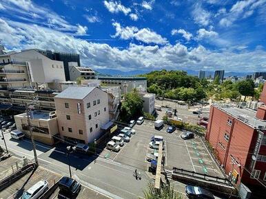 バルコニー　道後公園・松山城を望む眺望が魅力です