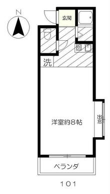 約８帖のワンルーム＋ロフト　約１９．７１㎡