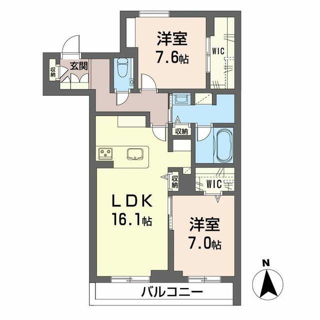ココオレンヂ ００２０５ 2LDKの画像