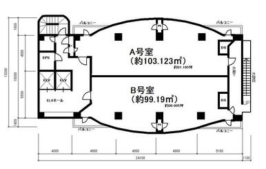 現状は８階１フロアですが当間取りのような分割予定です