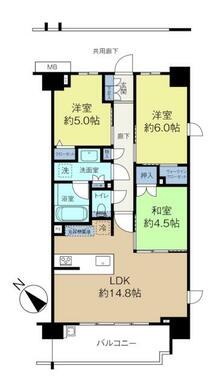 南西向きの角住戸　お気軽にお問い合わせ下さい。