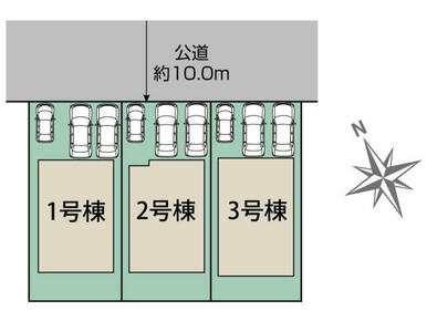 千歳市花園3丁目3棟 区画図