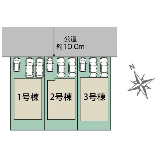 千歳市花園3丁目3棟 区画図