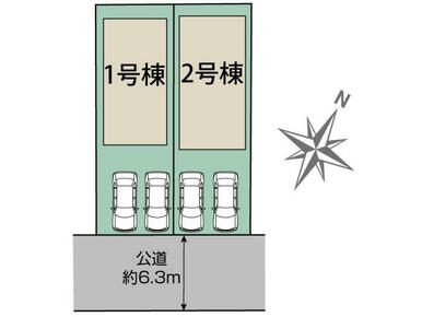 袖ケ浦市長浦駅前8丁目2棟 区画図