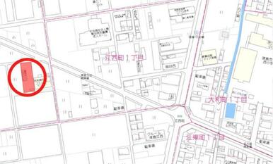 津島市　西地域防災コミュニティセンター横の立地です。