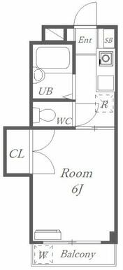 人気の仕切りのある1Kタイプのお部屋