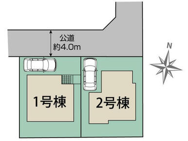 市川市中国分1丁目2棟 区画図