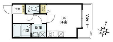 ※１０２号室と同じ間取りになります。